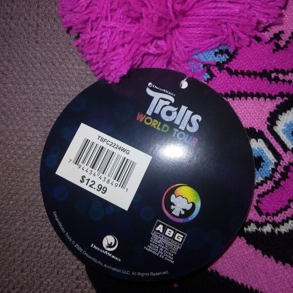 Trolls Poppy Hat & Glove Set (children's size) NWT - Picture 3 of 6